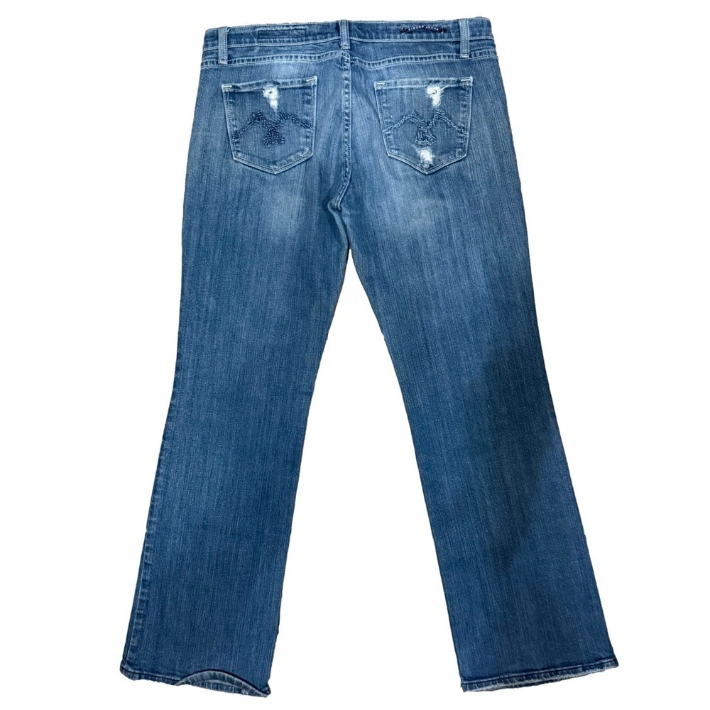 VIGOSS 🔥 Women’s Mid-Rise Distressed Bootcut Jeans 👖 Size 13 ✨ - Picture 5 of 15